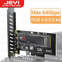 Плата расширения PCI-E 3.0 X4 для NVMe M.2 NGFF M Key SSD Riser для твердотельных накопителей Код:MS05