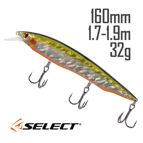 Воблер Select Hustler 160SP 160mm 32.0g #24 (1.7-1.9m)