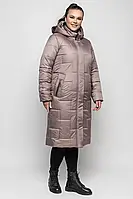 Женское зимнее пальто-пуховик больших размеров