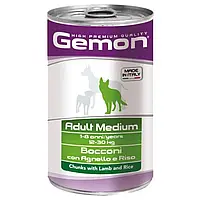 GEMON DOG WET Medium Adult консерва для собак с ягнёнком и рисом - 1,25кг