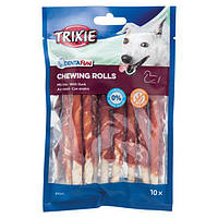 Trixie TX-31371 Denta Fun Chewing Rolls with Duck Палочки для собак с утиной грудкой 12 см, 10 шт, 80 г