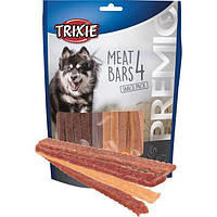 Trixie TX-31853 Лакомство Trixie 4 Meat Bars микс для собак, курица, утка, ягнёнок и лосось, 4x100 гр