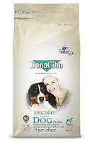 BonaCibo Dog Adult Form для пожилых собак и склонных к лишнему весу на курице, анчоусы и рис - 15 кг