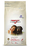 BonaCibo Dog Adult High Energy Chicken & Rice with Anchovy для взрослых активных собак - 15 кг
