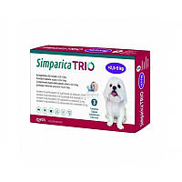 Simparica Trio таблетки от блох, клещей и гельминтов для собак весом от 2,5 до 5 кг - 1 таб.