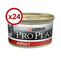 Purina Pro Plan Кусочки в паштете с курицей для взрослых кошек БЛОК - 24 шт x 85 гр