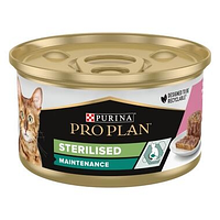 Purina Pro Plan Sterilised Кусочки в паштете с тунцом и лососем для стерилизованных кошек - 85 гр