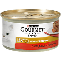 Gourmet Gold Нежные биточки с говядиной и томатом БЛОК - 12 шт x 85 гр