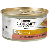 Gourmet Gold Кусочки в паштете с уткой, морковью и шпинатом БЛОК - 24 шт x 85 гр