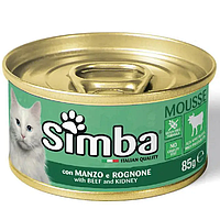 Monge Simba Cat Wet Mousse Мус для взрослых кошек телятина - 85 гр