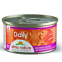 Almo Nature Daily Menu Cat Консервированный корм "Мусс с тунцом и лососем" для кошек - 85 г