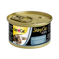 Влажный корм для кошек GimCat Shiny Cat (тунец и креветки) - 70 гр