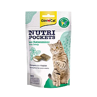 GimCat Nutri Pockets - Витаминные лакомства для кошек Кошачья мята + Мультивитамин - 60 г