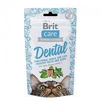 Brit Care Cat Snack Dental Лакомства для поддержания здоровья зубов у кошек - 50 г