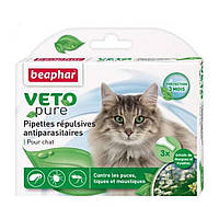 Beaphar Bio Spot On Veto pure Капли от блох, клещей и комаров для кошек - 1 пип.