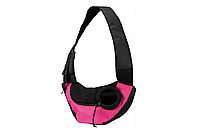 Сумка-переноска на плечо Trixie TX-28956 сумка-слинг для кошек и собак 50 x 25 x 18 cм, розовый/чёрный до 5 кг
