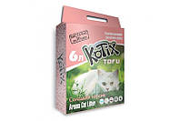 Kotix Tofu Соевый наполнитель для кошачьего туалета, с ароматом персика - 6 л