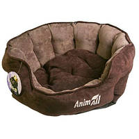 Лежак AnimAll 1093 Royal Velours Chocolate для кошек и собак, 53×47×21 см