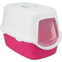 Trixie TX-40277 туалет закрытый-домик Vico розовый/белый. 40х40х56 см