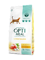 Optimeal Cat Adult Chicken на основе мяса курицы для кошек 10 кг