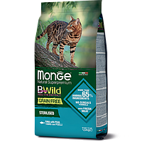 Monge BWild Cat GRAIN FREE TONNO CON PISELLI Sterilised тунец-10кг