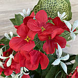 Букет Гортензія 41 см 9 голів червона, фото 3