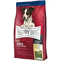 Happy Dog Mini Africa (без злаков) для собак при аллергиях и пищевой непереносимости со страусом -4кг
