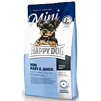 Сухой корм Happy Dog Mini Baby & Junior для щенков малых пород -8кг