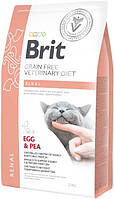 Brit VD Renal Cat.Беззерновой корм диета с яйцами и горохом для кошек с нарушенной функцией почек -2кг
