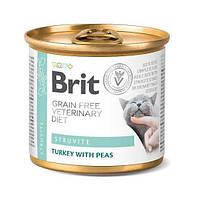 Brit VD Struvite Cat Cans.Беззерновой корм-диета для лечения заболеваний нижних мочевыводящих путей - 200гр
