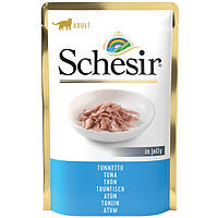 Schesir Tuna ШЕЗИР ТУНЕЦ у желе натуральні консерви для котів, вологий корм, пауч — 85 г