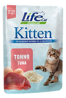 Консерва для кошек класса холистик LifeCat Kitten Tuna 70g,ЛайфКет 70гр для котят тунец