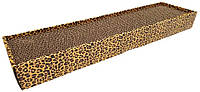 Когтеточка Croci ANIMALIER Leopard для котов гофрированный картон с кошачьей мятой 48*12*5 см