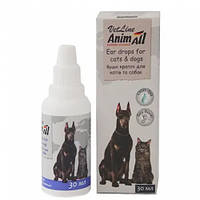 Краплі AnimAll VetLine для догляду за вухами для котів і собак — 30 мл