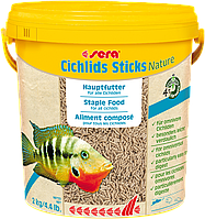 Sera Cichlids Sticks Nature сухой корм для цихлид и других крупных рыб, палочки, 10000 мл (2 кг)