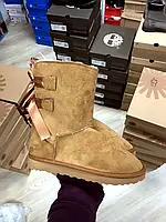 Зимние женские угги UGG коричневые (мех) 36