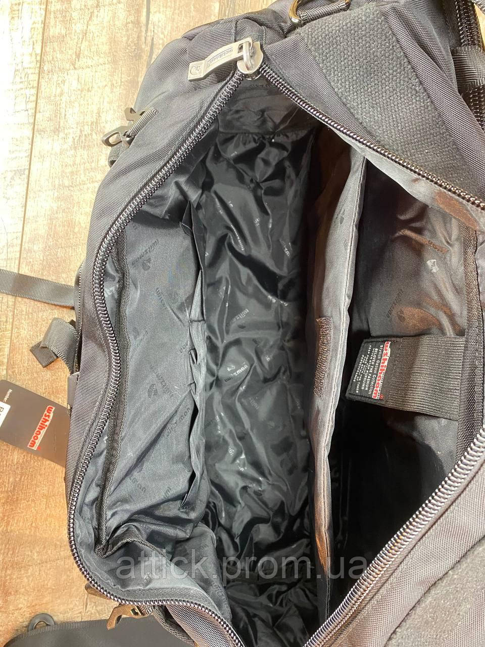Большая туристическая сумка-рюкзак для работы, учебы, прогулок, путешествий 45 л В 319 ЧЕРНЫЙ at - фото 4 - id-p1941943253