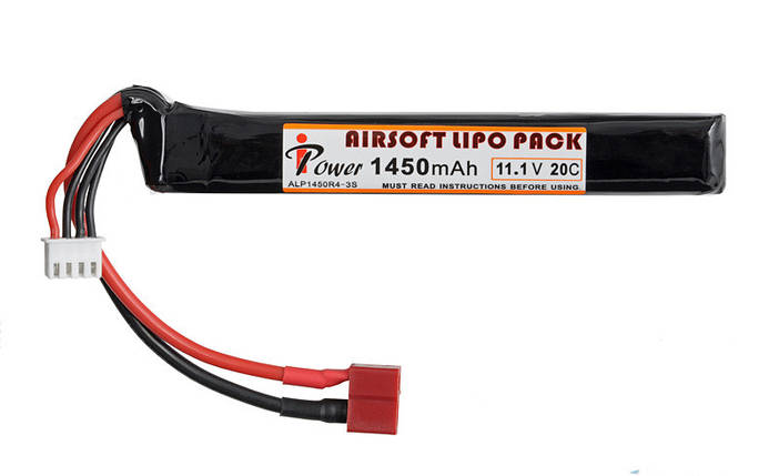 Акумулятор Li-Po 1450 mAh 11,1V 20C T-connect [IPower] (для страйкболу), фото 1