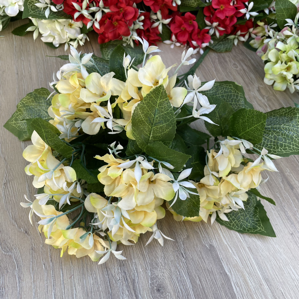 Букет Гортензія 41 см 9 голів персикова, фото 1