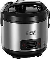 Класична мультиварка. рисоварка та пароварка Russell Hobbs 27080-56,(Уцінка.Незначна вм'ятина) шкіра, сірий/чорний Готує до 14 пор