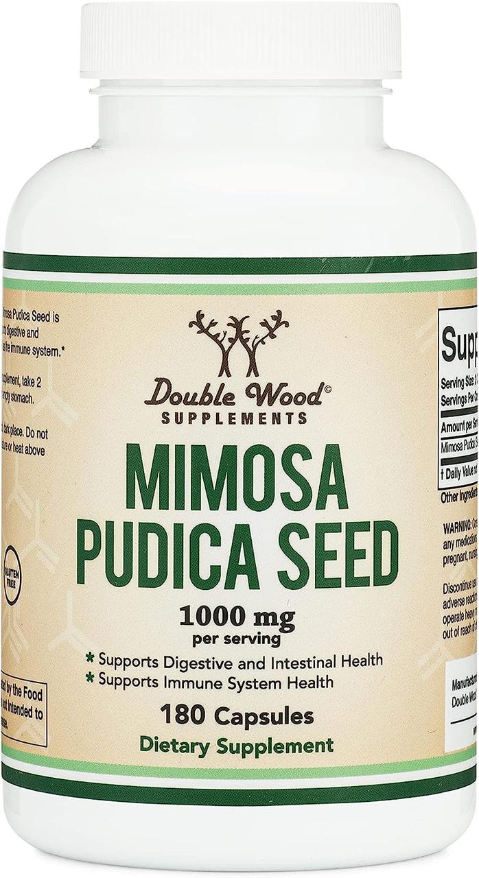 Екстракт мімози Double Wood Supplements Mimosa Pudica Extract 1000 mg 180 capsules, фото 1