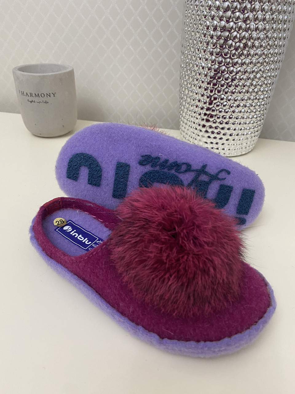Дитячі безшумні капці Inblu лише 31(19,5) Фетрові капці з натуральним ...