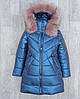 Дитяче зимове пальто для дівчинки розміри 110-140, фото 6