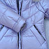 Красива зимова куртка для дівчинки на флісі розміри 110-140, фото 8