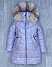 Красива зимова куртка для дівчинки на флісі розміри 110-140, фото 9