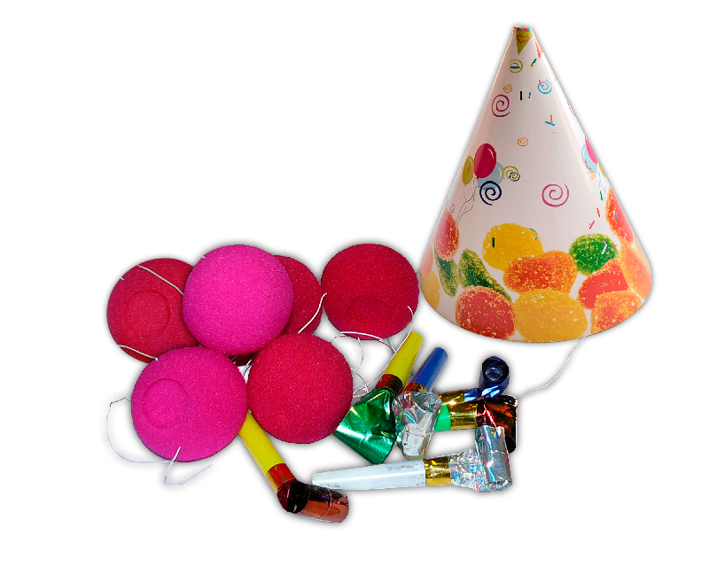 Набор праздничный KOZA-Style "Мармелад" (колпаки, носики и язычки-гудки) 18 предметов - фото 1 - id-p23629916