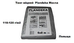 Тент міцний Plandeka Mocna тарпаулін 6х8 м. щільністю 110-120 г/м2 з металевими люверсами, захист від сонця, вітру і дощу, Польща.