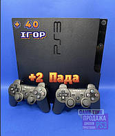 Playstation 3 Slim 500gb +40 ігор Пріставка ПС3 PS3 2 Джойстiка