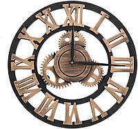 Уникальные деревянные настенные часы Hakeeta 80см, винтажные 3D настенные часы в стиле ретро для офиса/дома