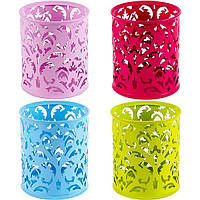 Стакан для ручок Ажурний (металевий, кольоровий 9.8х8 см) 1938